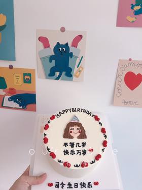 女生中长发手绘（多款式）-低糖处理无添加