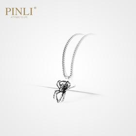 PINLI品立2021夏季男不锈钢骷髅蜘蛛吊坠项链饰品首饰D203128971