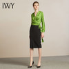 IWY/ 绿色衬衫黑色半裙套装气质百搭衬衣203104B1+193078S2 商品缩略图2