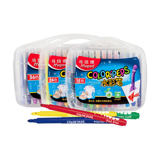法国maped马培德24色水彩笔儿童安全无毒可水洗小学生幼儿园宝宝画画工具 商品图1