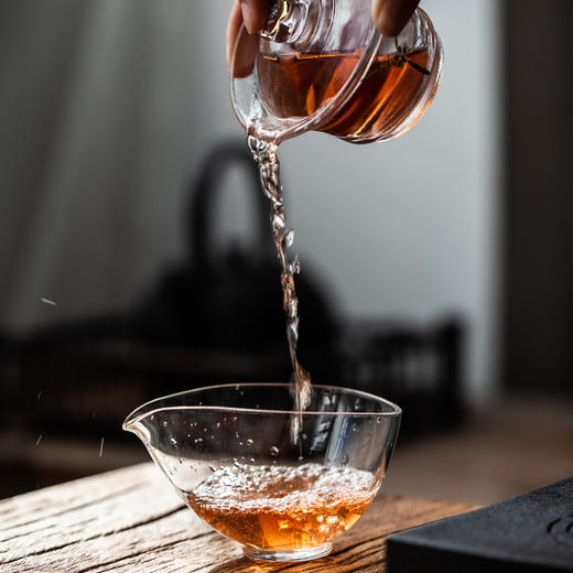 公道杯-高硼硅玻璃-椭圆形树叶形公杯 商品图1