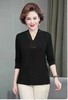 瑞羽品牌3476款v领丝绒上衣 商品缩略图0