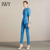 IWY/直播福利款 新品蓝色短袖西装裤子套装212014C1+P1 商品缩略图2