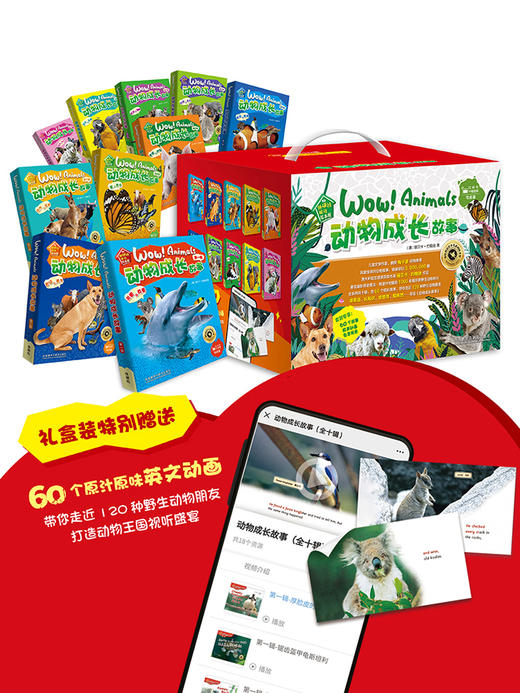 外研社双语故事屋系列《动物成长故事》盒装（全10辑） 商品图1