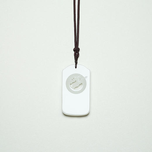 和田玉白玉鹿游仙踪玉牌 细腻糯白 温润灵动 商品图3