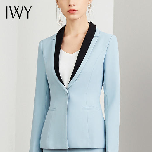 IWY/淡蓝色长袖西装长裤套装CP711 商品图4