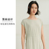 HSIA遐睡衣裙女夏季薄款圆领宽松抽绳中裙亲肤透气简约新款家居裙 商品缩略图3