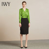 IWY/ 绿色衬衫黑色半裙套装气质百搭衬衣203104B1+193078S2 商品缩略图4