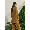 【雨久】古铜黄真丝丝绒慵懒宽松单扣西装外套/00187A 商品缩略图3