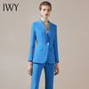 IWY/简约一粒扣高端职业装女总裁职场正装套装蓝色修身显瘦休闲工作服	203008C1+P3 商品缩略图2