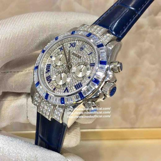 zui高品质劳力士满钻迪通拿密镶116599满天星到货，圈口镶嵌60颗梯形方钻，12颗蓝色宝石号称“十二蓝宝”，这款腕表最大的亮点莫过于表圈上的12颗精美方形蓝宝石 商品图1