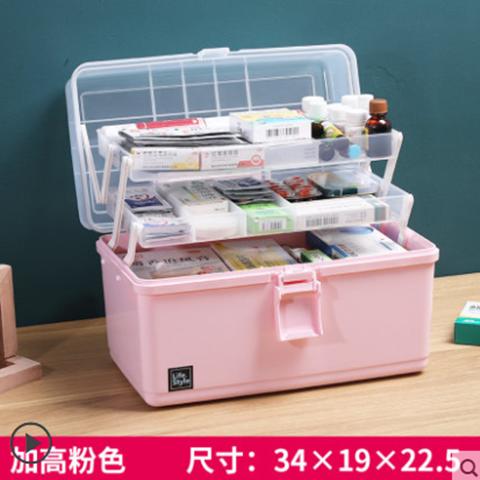 家用多层医药箱 大容量医护多层药品应急收纳盒居家日用 商品图5
