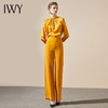IWY/黄色职业装女正装套装英伦气质款简约办公室女款职业服装面试203100B1-Y+73P2 商品缩略图4