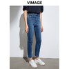 VIMAGE纬漫纪品牌女装百搭显瘦修身弹力小脚牛仔裤VA2105105 商品缩略图2
