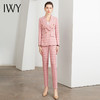 IWY/王嘉宁同款-小香风粉色格子韩版西装套装女职业商务修身时尚气质名媛职场正装	CP400 商品缩略图3
