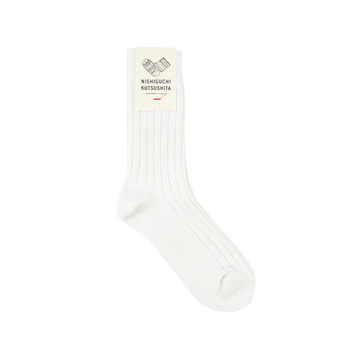 NISHIGUCHI Ribbed Socks日本70年制袜品牌埃及棉螺纹男女袜 商品图3