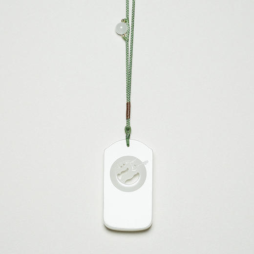 和田玉白玉鹿游仙踪玉牌 细腻糯白 温润灵动 商品图7