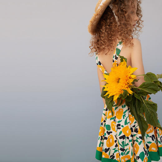 【纯棉无袖露背裙】2021夏季新款童装碎花连衣裙女童无袖吊带裙子 商品图4