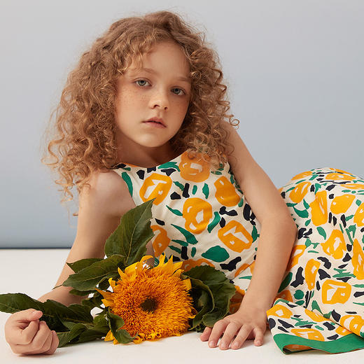 【纯棉无袖露背裙】2021夏季新款童装碎花连衣裙女童无袖吊带裙子 商品图1