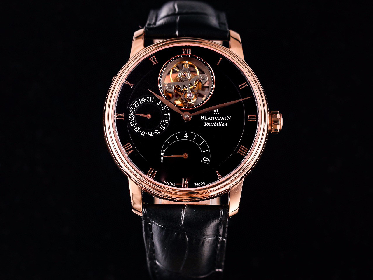 宝珀升级版经典系列6025-1542-55真陀飞轮男士手表腕表.