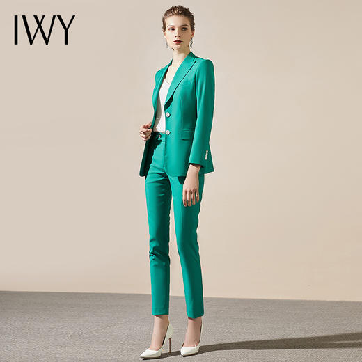IWY/时尚绿色西装套装职业装CP9198 商品图4