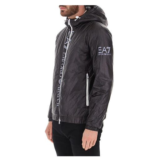 ARMANI 阿玛尼 男士 拉链连帽棉服 黑色 6HPB58 PNB9Z 1200 商品图1