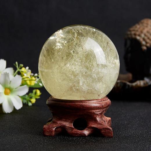 水晶球摆件 家居办公桌装饰品 四色可选（白，粉，紫，黄） 商品图3