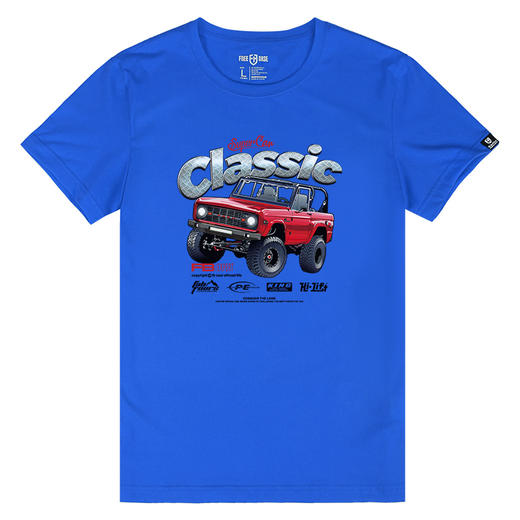 NMT-1319年夏装新款自由基地越野车图青春流行个性简约标准圆领短袖衫 商品图3