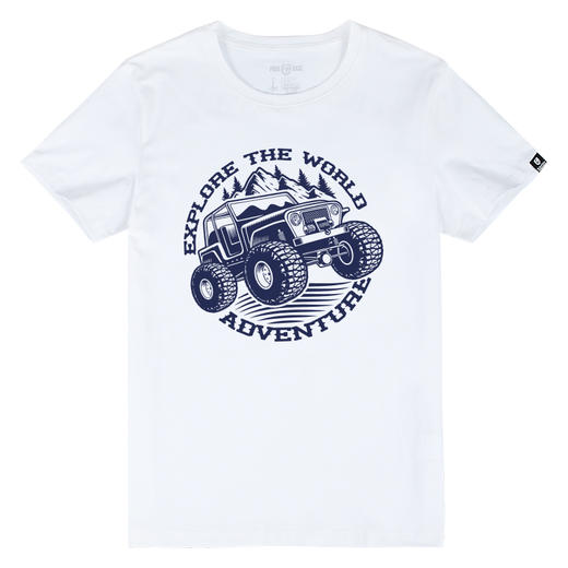 NMT-1317夏装上市潮流经典越野车图案加大码男女青春流行短袖圆领半袖 商品图2