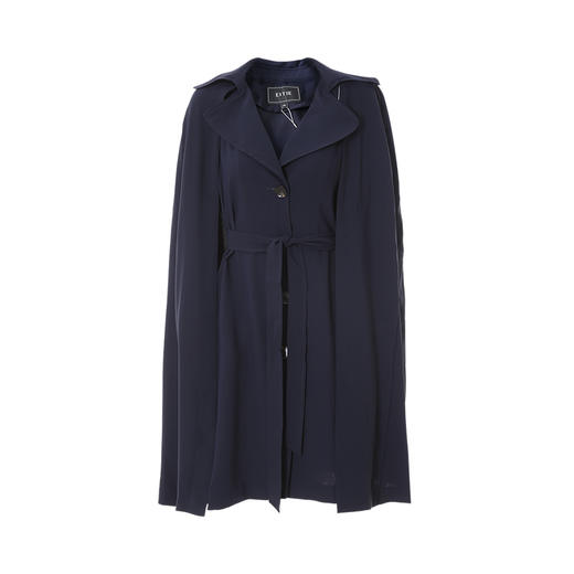 EITIE爱特爱春季新款复古时髦个性翻领斗篷收腰显瘦风衣外套6104801 商品图5