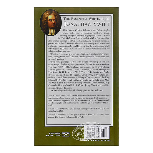 【中商原版】The Essential Writings of Jonathan Swift 英文原版 乔纳森 斯威夫特必读精品 诺顿文学解读系列 Jonathan Swift 商品图1