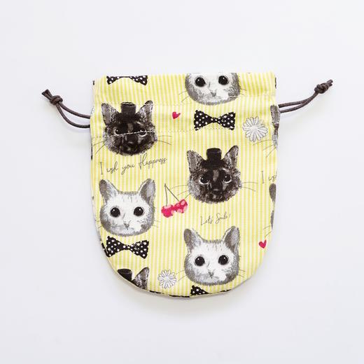 HUJI祤集Pippin收纳袋插画领结小猫 商品图0