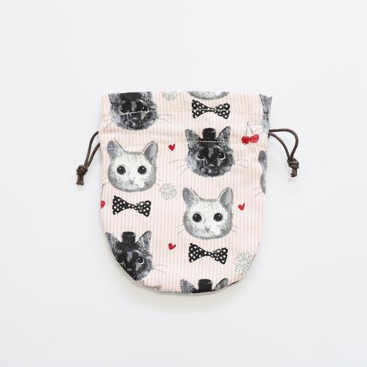 HUJI祤集Pippin收纳袋插画领结小猫 商品图1