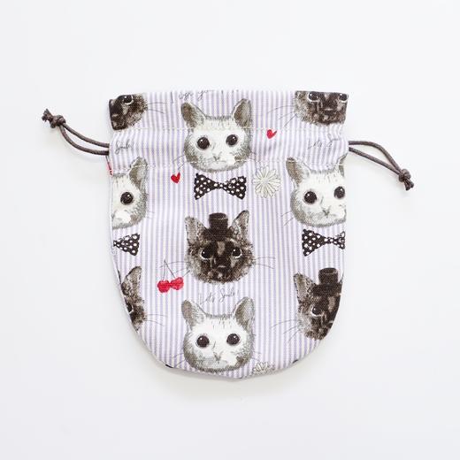 HUJI祤集Pippin收纳袋插画领结小猫 商品图3