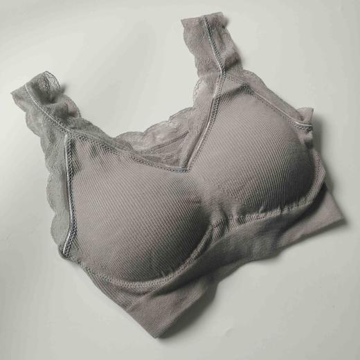 【必败榜——经典内衣】背心式内衣 出口日本 不往上跑的Bra 棉质螺纹花边文胸 包纱增强内衣包裹性 不易变形的一款均码内衣 哺乳期后的救星内衣 商品图1