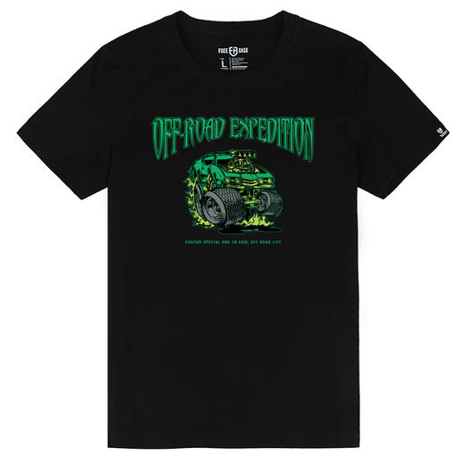 NMT-1326自由基地男装夏季纯棉潮流个性修身越野短袖弹力圆领日常T恤 商品图2