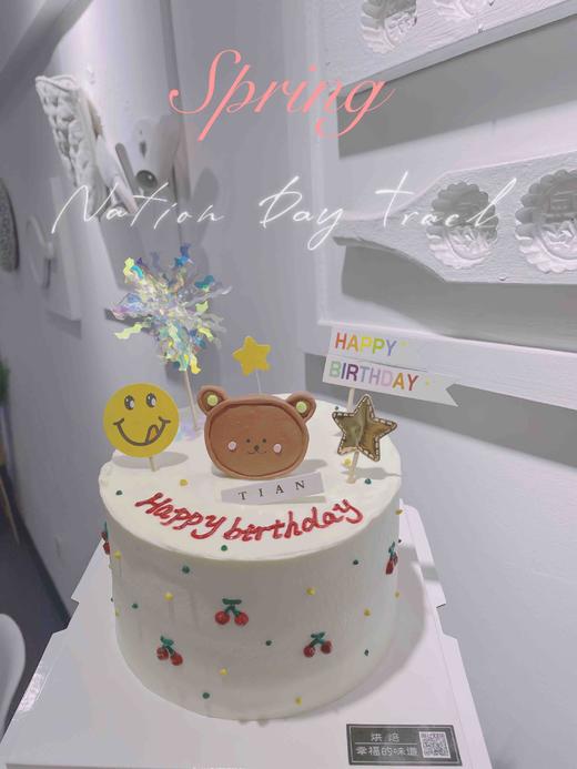 ins风复古小熊蛋糕，部分装饰随机搭配 商品图2
