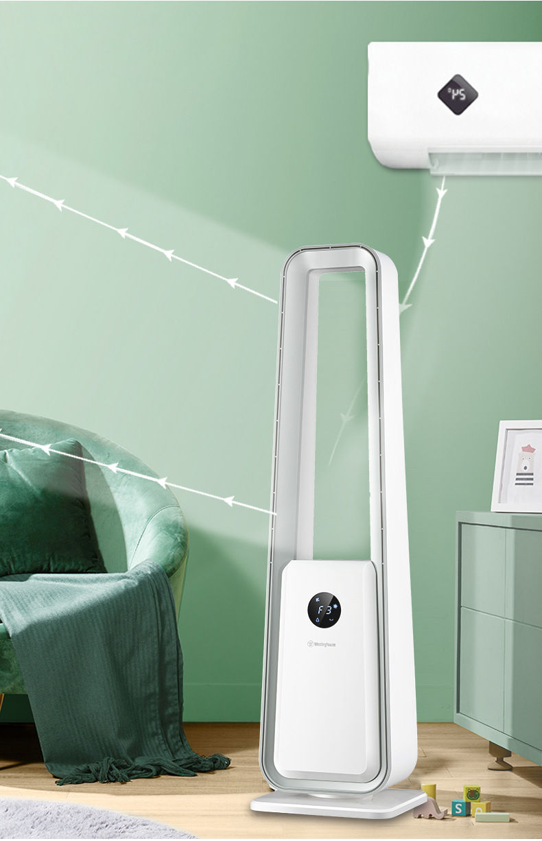西屋无叶风扇 wx-wyp04 家用落地式电风扇大风量净化空气扇遥控智能