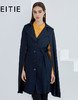 EITIE爱特爱春季新款复古时髦个性翻领斗篷收腰显瘦风衣外套6104801 商品缩略图6