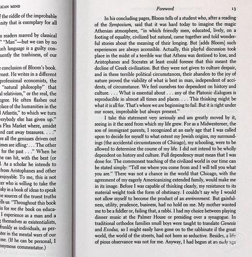 【中商原版】美国精神的封闭    英文原版	Closing of the American Mind 商品图4