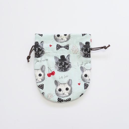 HUJI祤集Pippin收纳袋插画领结小猫 商品图2