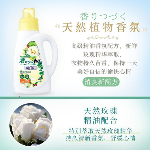 【持久留香更抗菌】5包99包邮！狮王洗衣液替换装720gg 瓶装850g 天然玫瑰精油迷人花香不含荧光剂 商品图6