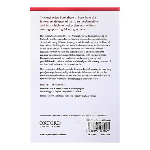 【中商原版】尼采 查拉斯图拉如是说 牛津世界经典系列 英文原版 Thus Spoke Zarathustra Friedrich Nietzsche 商品图1