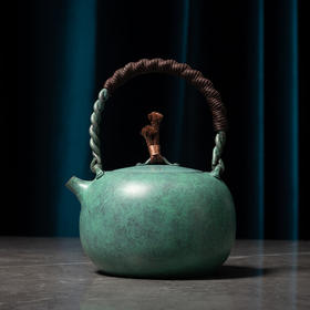 【朱炳仁·铜】5款铜壶 茶案上的一抹绿 铜雕泰斗联手研发 千次试色 终成经典