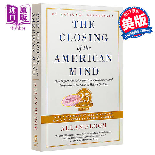 【中商原版】美国精神的封闭    英文原版	Closing of the American Mind 商品图0