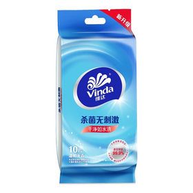 维达天然洁肤杀菌卫生湿巾10片
