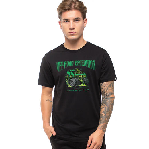 NMT-1326自由基地男装夏季纯棉潮流个性修身越野短袖弹力圆领日常T恤 商品图0