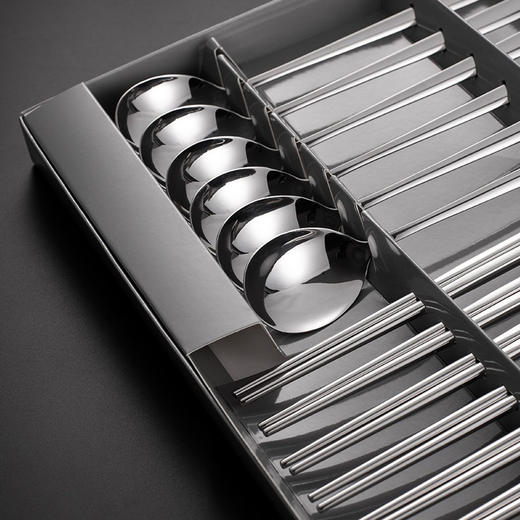 【正品保证 限时买一送一】MAYNOS 筷勺12件套 304不锈钢餐具套装 商品图10