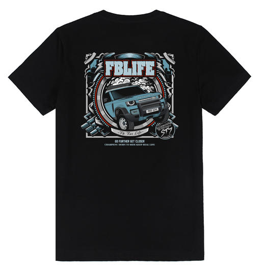 NMT-1312夏装上市潮流经典越野车图案加大码男女青春流行短袖圆领半袖 商品图3