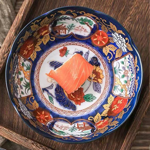 日本进口染锦金彩牡丹 | 陶瓷餐具复古伊万里家用日式吃饭碗单个圆钵大号泡面汤碗! 商品图4